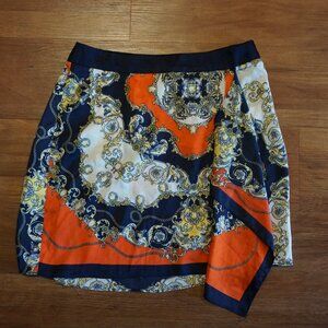 Flirty Paisley Orange/Blue Skirt